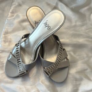 Impo Women's Elegant Silver Slide Sandals